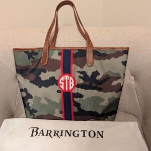 Barrington Camouflage Tote Bag with Brown Handles